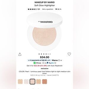 Makeup By Mario Soft Glow Highlighter - Luminous Pearl
